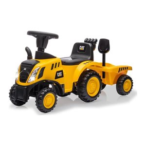Jamara Rutscher Caterpillar Traktor mit Anhänger 2in1 gelb
