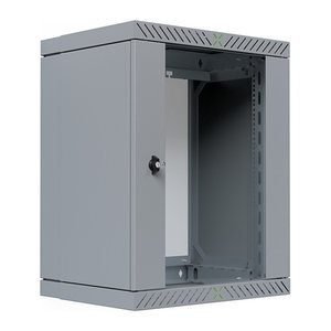 EFB 19" Wandgehäuse X-Rack mit Glastür 400-600mm 15HE grau