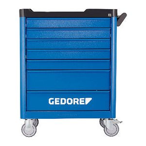 GEDORE workster smartline 190-tlg. Werkstattwagen befüllt blau 7 Schubladen