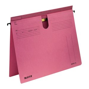 LEITZ Hängehefter SERIE 1814 Karton rot DIN A4 1x Amtsheftung / kaufmännische Heftung, 50 St.