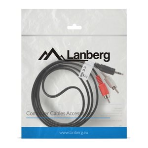 LANBERG Minijack 3.5mm(M) 3 PIN->2x RCA(CINCH)(M) Kabel 1,5m