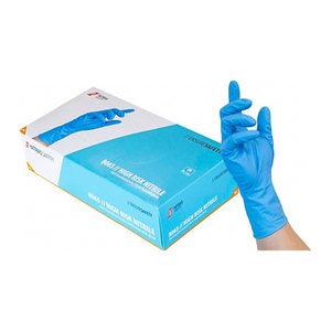 NITRAS MEDICAL unisex Einmalhandschuhe HIGH RISK NITRILE blau Größe XL, 50 St.