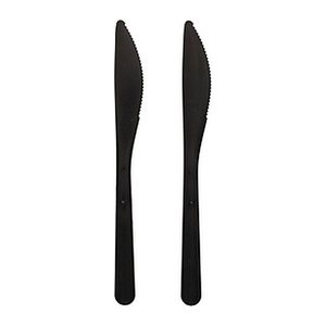 circulware RESBONSIBLES Mehrweg-Messer, Kunststoff schwarz, 50 St.