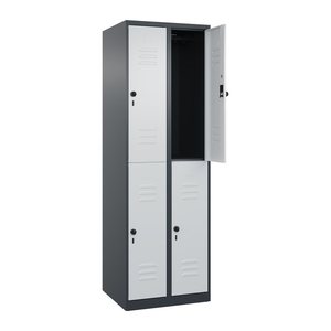 CP Spind Classic Plus anthrazitgrau, lichtgrau 080300-20 S10011, 4 Schließfächer 60,0 x 50,0 x 185,0 cm
