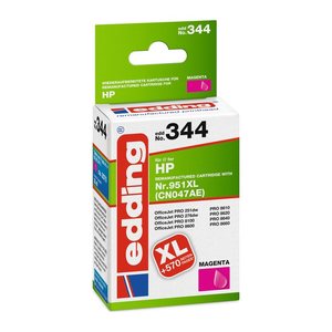 edding EDD-344 magenta Druckerpatrone kompatibel zu HP 951XL (CN047AE)