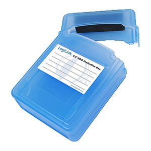 Logilink HDD Schutz-Box für 2x 6.3cm (2,5") blau wasseresist