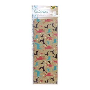 folia Transparentpapier Tischlichter X-Mas 10,0 x 27,0 cm 115 g/qm, 10 Blatt
