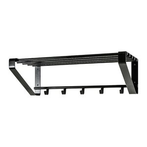 HAKU Möbel Wandgarderobe 32502 schwarz Metall 5 Haken 65,0 x 20,0 cm, 1 St.