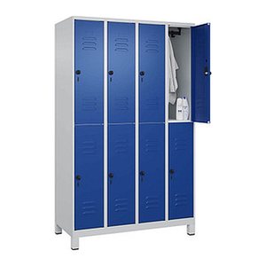 CP Spind Classic Plus enzianblau, lichtgrau 080310-40 S10003, 8 Schließfächer 120,0 x 50,0 x 195,0 cm