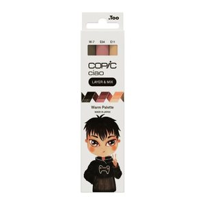 COPIC® Ciao Warm Palette Layoutmarker-Set farbsortiert 1,0 + 6,0 mm, 3 St.