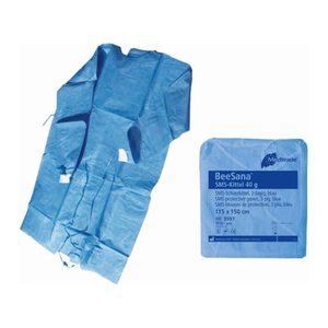 Meditrade® unisex Schutzkittel BeeSana® SMS blau Einheitsgröße 10 St.