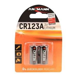 ANSMANN Batterien CR123A Lithium Fotobatterie 3,0 V, 2 St.