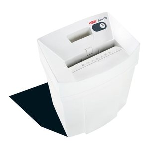 HSM Pure 120 Aktenvernichter mit Partikelschnitt P-4, 4 x 25 mm, bis 6 Blatt, weiß