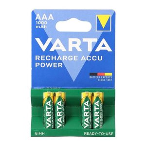 VARTA Akkus RECHARGE ACCU Power Ni-MH Micro AAA 1.000 mAh, 4 St.
