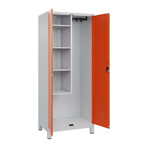 CP Putzmittelschrank Classic Plus 080110-02 S10037 lichtgrau, reinorange 4 Fachböden 80,0 x 50,0 x 195,0 cm, aufgebaut, 1 St.