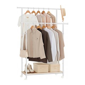 SONGMICS Rollgarderobe weiß Metall 98,5 x 156,8 cm, 1 St.