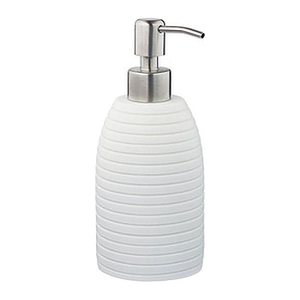 relaxdays Seifenspender 10031053_49 weiß Polyresin 300,0 ml, 1 St.