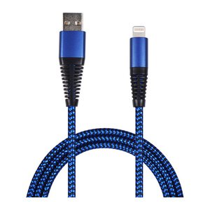 2GO USB Lade-/Datenkabel Lightning 1m Nylon blau PET-Verp.