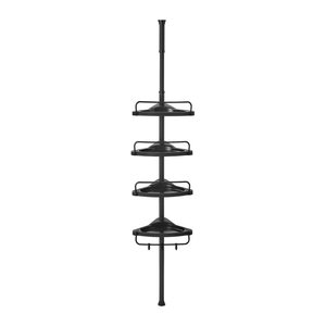 SONGMICS Teleskop-Duschregal schwarz 25,0 x 35,0 x 85,0 - 300,5 cm