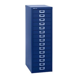 BISLEY MultiDrawer™ L3915 Schubladenschrank oxfordblau 15 Schubladen 27,8 x 38,0 x 85,7 cm, 1 St.