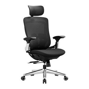 SONGMICS Bürostuhl, OBN068B01 Stoff schwarz, Gestell alu
