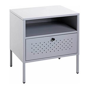 HAKU Möbel Konsole Nachttisch rechteckig Metall grau 45,0 x 35,0 x 50,0 cm, 1 St.