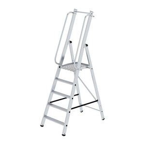 MUNK Podestleiter 51095 silber 5 Stufen, H: 217,0 cm