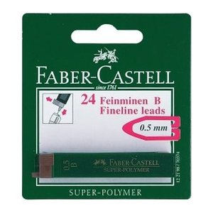 FABER-CASTELL Feinmine Super-Polymer 0,5mm B 2x BK