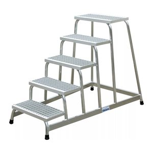 KRAUSE Montagetritt STABILO  silber 5 Stufen, H: 140,0 cm