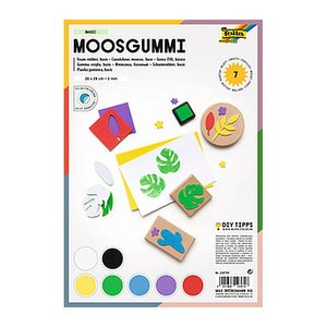 folia Moosgummi Basic selbstklebend mehrfarbig 7 St.