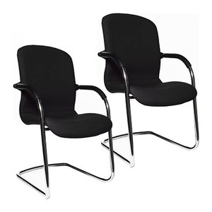 Topstar Besucherstühle Open Chair 110 OC690 T20 schwarz Stoff, 2 St.