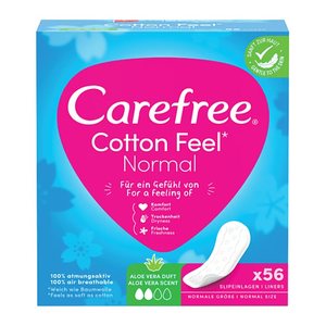 Carefree Slipeinlagen Normal Cotton Feel mit Aloe Vera Duft, 56 St.