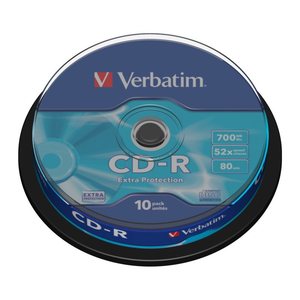 Verbatim CD-R Rohlinge 700MB Extra Protection 10er Spindel retail