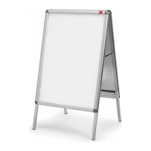 nobo Kundenstopper silber DIN A2 2 Fächer 47,5 x 48,5 x 85,0 cm, 1 St.