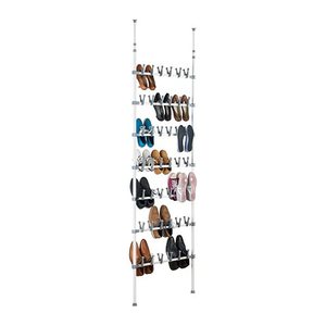 WENKO Teleskop-Schuhregal Atlas weiß 68,5 x 8,5 x 100,0 - 300,0 cm, 1 St.