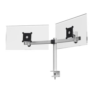DURABLE Monitor-Halterung 508523 silber für 2 Monitore, Tischklemme