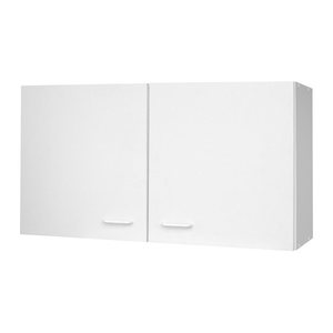 Küchen-Oberschrank Weiß mit 2 Drehtüren & Einlegeboden