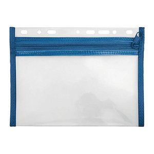 VELOFLEX Reißverschlussbeutel VELOBAG® DIN A5 transparent/blau 0,3 mm, 1 St.