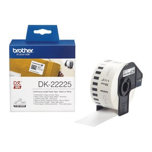 brother Endlospapierrolle für Etikettendrucker DK22225 weiß, 38,0 mm x 30,48 m, 1 Rollen