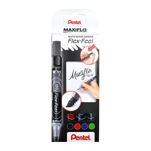 Pentel MAXIFLO Flex-Feel Set Whiteboard-Marker farbsortiert 2,0 - 5,0 mm, 1 Set