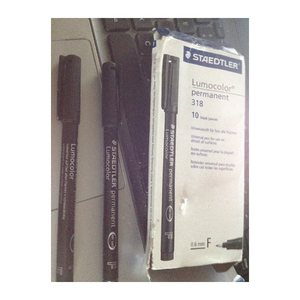 STAEDTLER Lumocolor Folienstifte schwarz 0,6 mm permanent, 10 St.