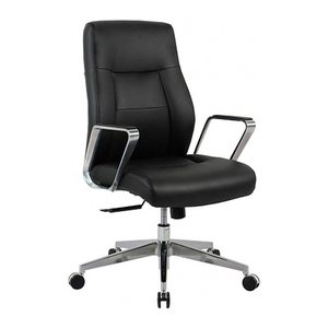 Chefsessel, 10011 Kunstleder schwarz, Gestell silber