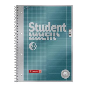 BRUNNEN Collegeblock Premium Student DUO 28 + 27 liniert und kariert DIN A4 Innen- und Außenrand, 5 St.