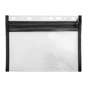 VELOFLEX Reißverschlussbeutel VELOBAG® DIN A5 transparent/schwarz 0,3 mm, 1 St.