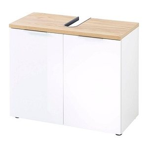 GERMANIA Waschbeckenunterschrank PESCARA weiß, navarra-eiche 70,0 x 34,0 x 58,0 cm