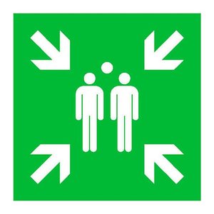 SafetyMarking® Rettungszeichen "Sammelstelle" quadratisch 40,0 x 40,0 cm, 1 St.