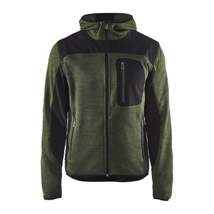 BLAKLÄDER® Herren Strickjacke 4930 armygrün/schwarz Größe L