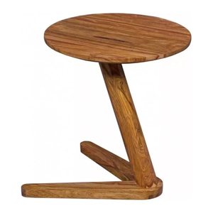 WOHNLING Beistelltisch rund Massivholz sheesham 45,0 x 45,0 x 50,0 cm, 1 St.
