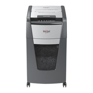 Rexel Optimum AutoFeed+ 225M Aktenvernichter mit Partikelschnitt P-5, 2 x 15 mm, bis 225 Blatt, schwarz