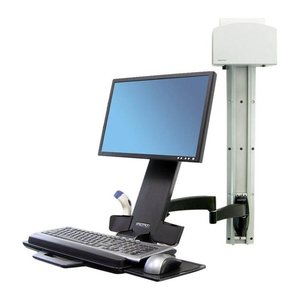 ergotron Monitor-Maus-Tastatur-Halterung 200 Series Combo 45-230-200 schwarz für 1 Monitor, 1 Tastatur, 1 Maus, Wandhalterung